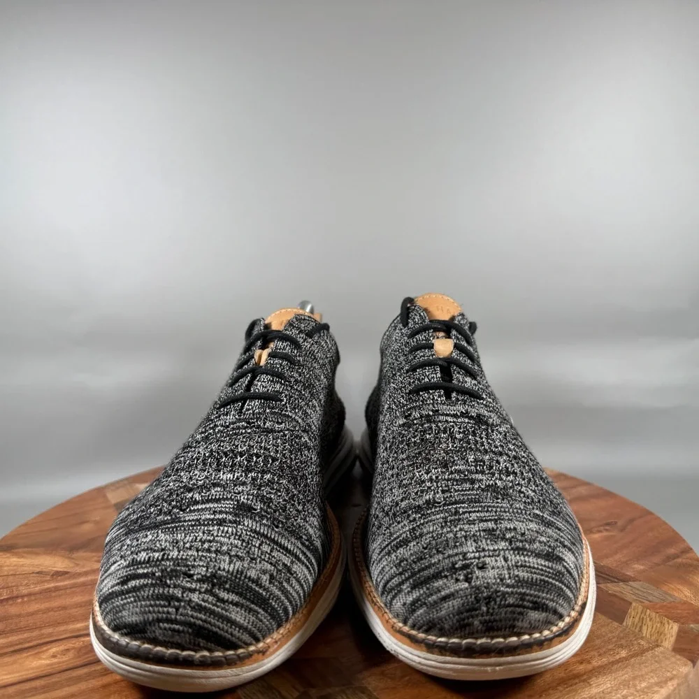 Cole Haan OriginalGrand Stitchlite Wingtip Oxford C30234 Black White Mens 9M